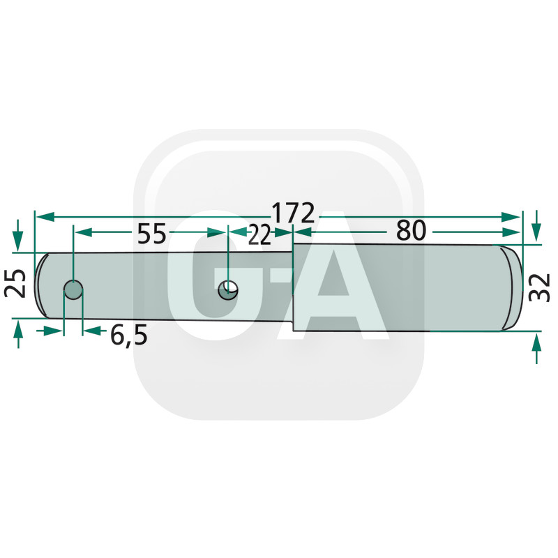 Broche barre poussee